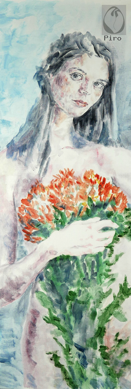 oil on paper - olio su carta di Piro